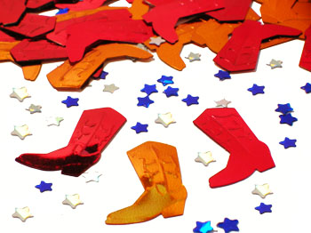 Cowboy boot confetti